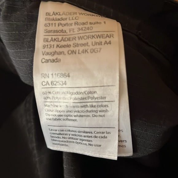 Blaklader Workwear Black Pants Sz 36/30 - Picture 10 of 10